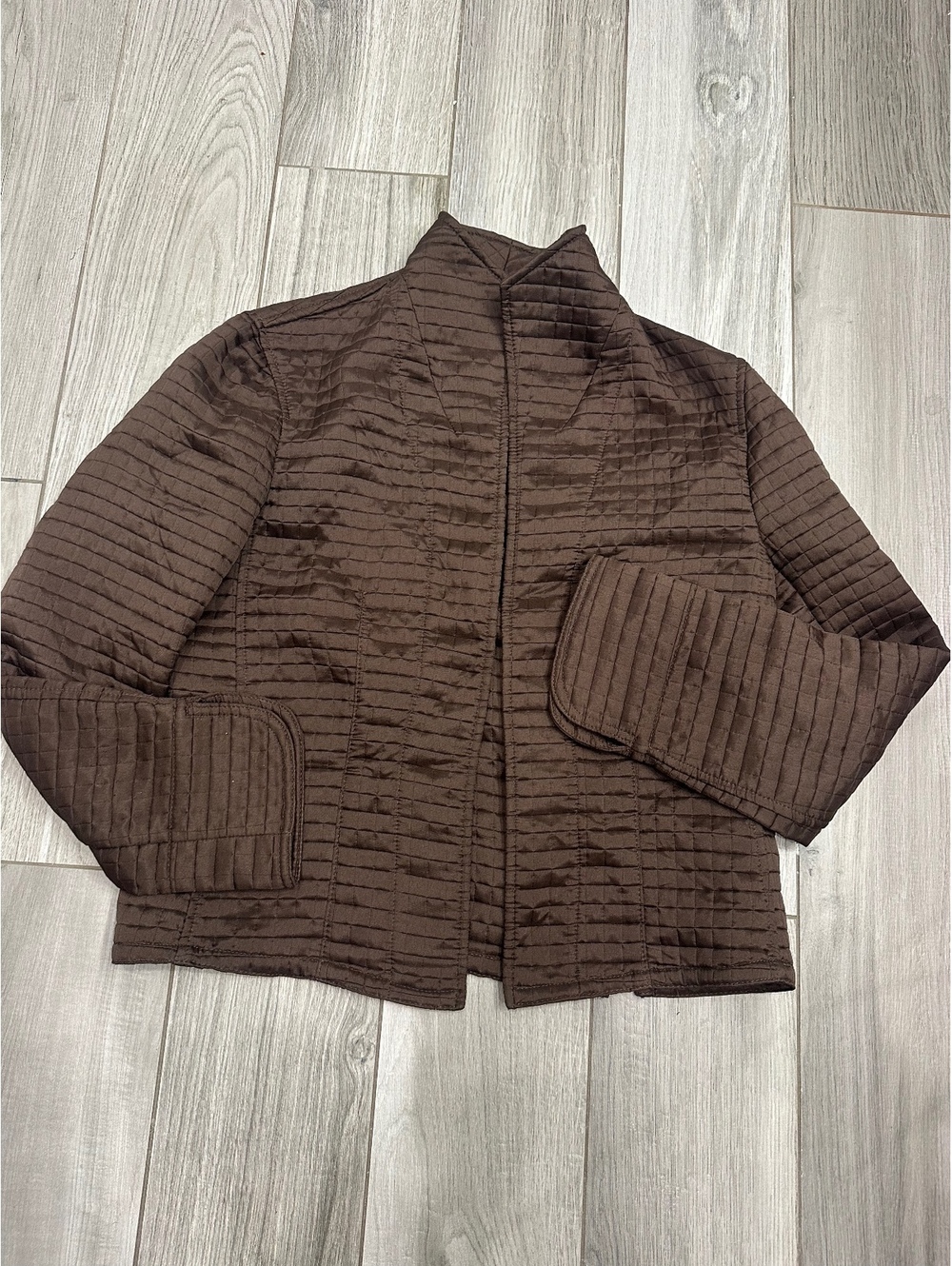 Harvé Benard Brown Quilted Jacket